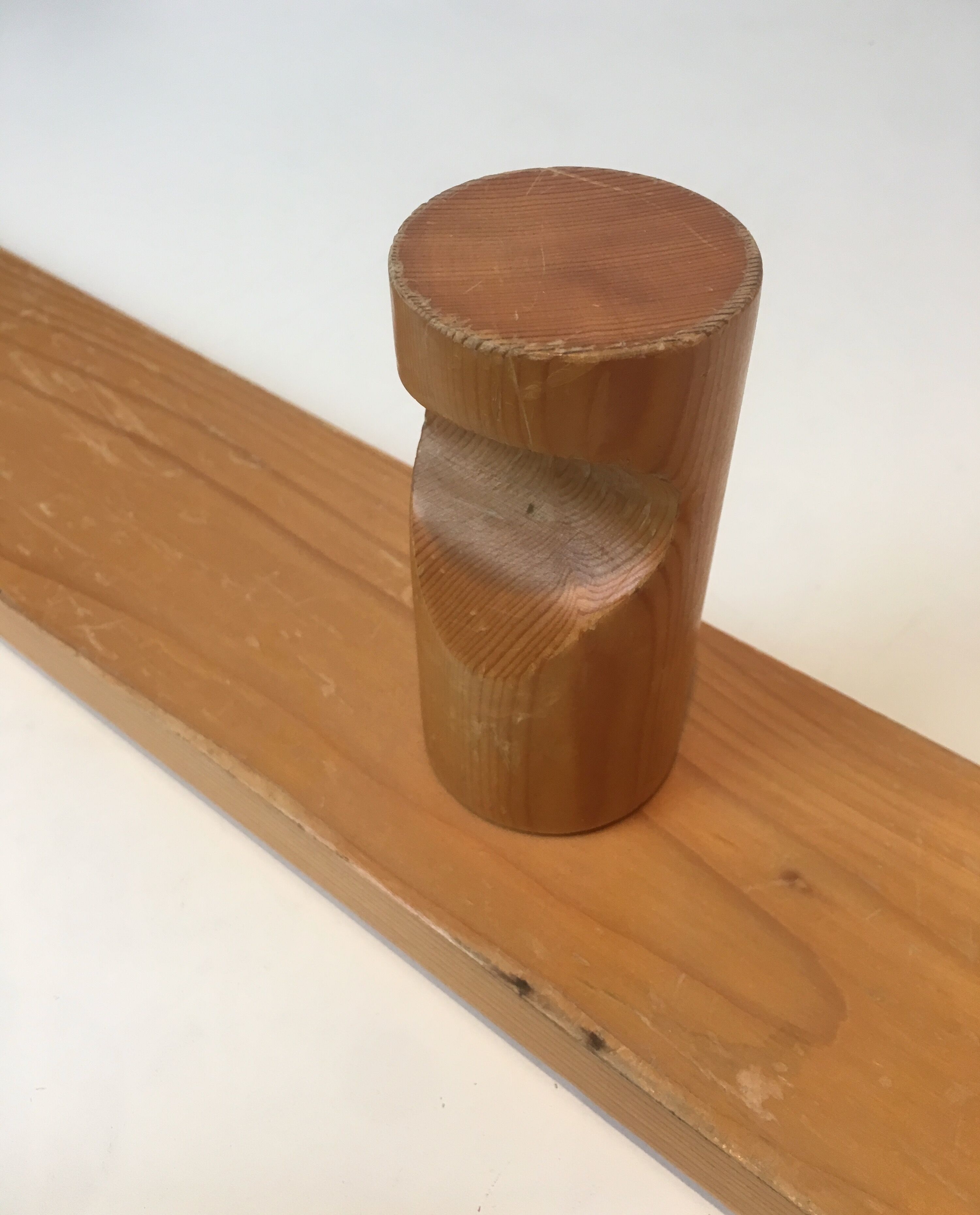 Charlotte Perriand, pair of fir wall coat racks, French work, around 1970