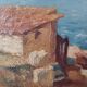 Painting Cabin by the beach signed