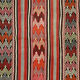 Anatolian handmade kilim rug 226 cm x 137 cm