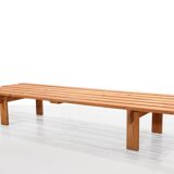 Pine slatted bench by Ole Nielsen