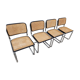 Serie de 4 Chaises B32 de Marcel Breuer