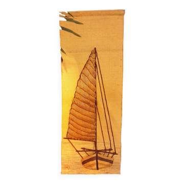Wall hanging "Sailboat" 1970s