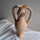 Large pierced stoneware vase