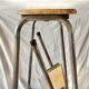 Old wooden workshop stepladder - seat height: 85 cm