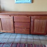 Solid teak sideboard african handicraft year 1989