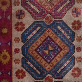 Vintage Turkish Oushak Handwoven Rug 70x335 cm