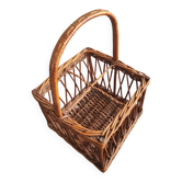 Porte-bouteilles en osier vintage
