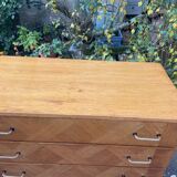 Vintage chest of drawers with compass feet