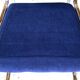 Paire de fauteuils vintage chrome et microfibre bleue circa 70