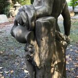 Reconstituted stone garden statue