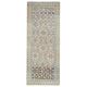 Vintage Turkish Oushak Handmade Wool Cotton Brown Runner Rug 118x301