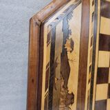Game of ajedrez, madera tallada, Arts & Crafts, circa 1900 - Inglaterra
