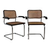 Pair of black armchairs