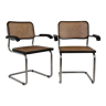 Pair of black armchairs