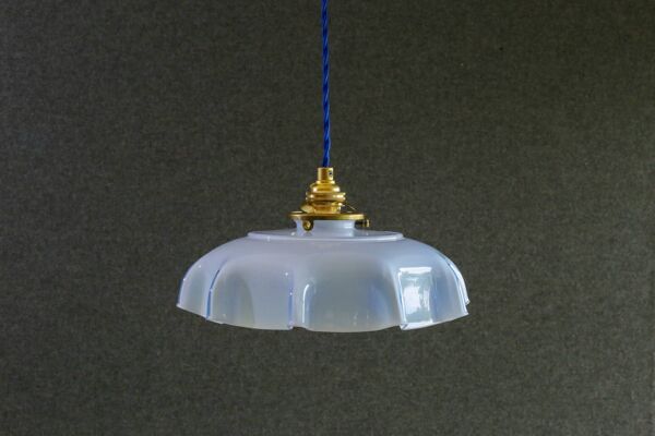 suspension ancienne bleue