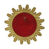 Vintage Sunburst Mirror Gold Convex 24cm