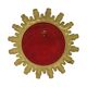 Vintage Sunburst Mirror Gold Convex 24cm