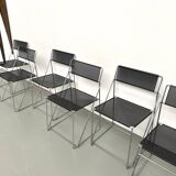 Set of 6 Nuova X-Line chairs, 1977