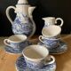 English-style Luneville earthenware coffee service
