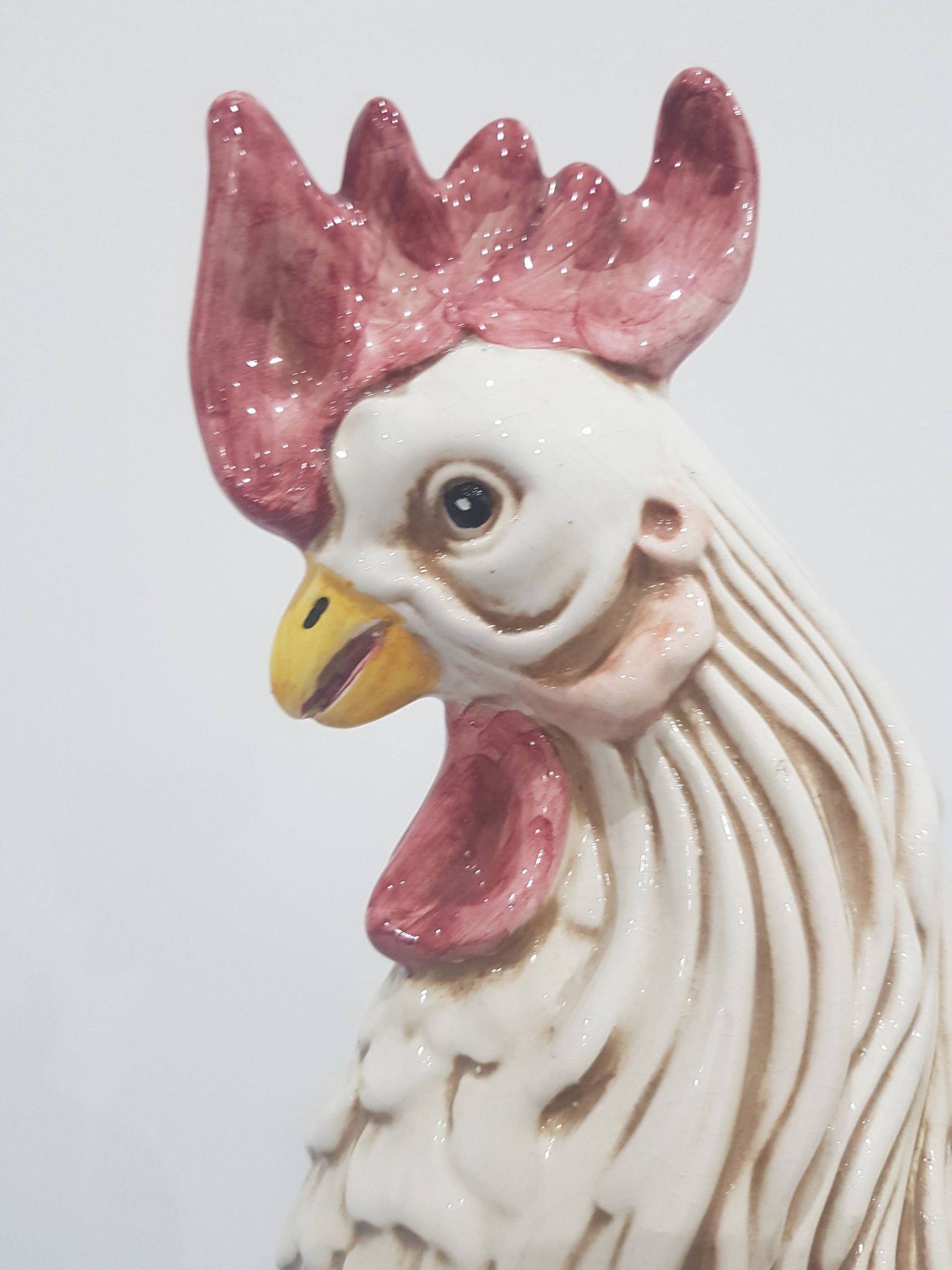 A colorful figurine of a Rooster, Made in Italy