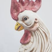 A colorful figurine of a Rooster, Made in Italy