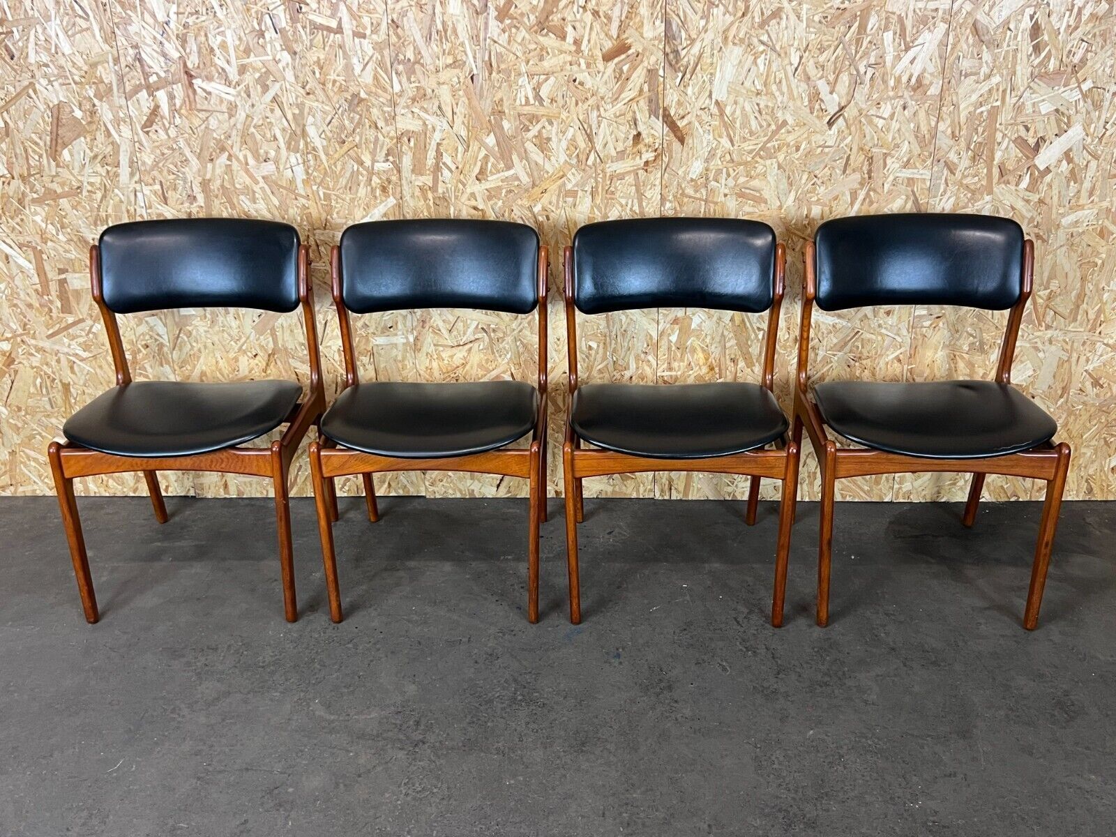 4 70s chairs teak dining chair erik buch o.d. møbler denmark