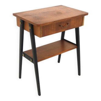 Table de chevet scandinave en teck, Suède, 1950