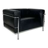Fauteuil vintage en cuir lc3 par le corbusier & charlotte perriand - cassina