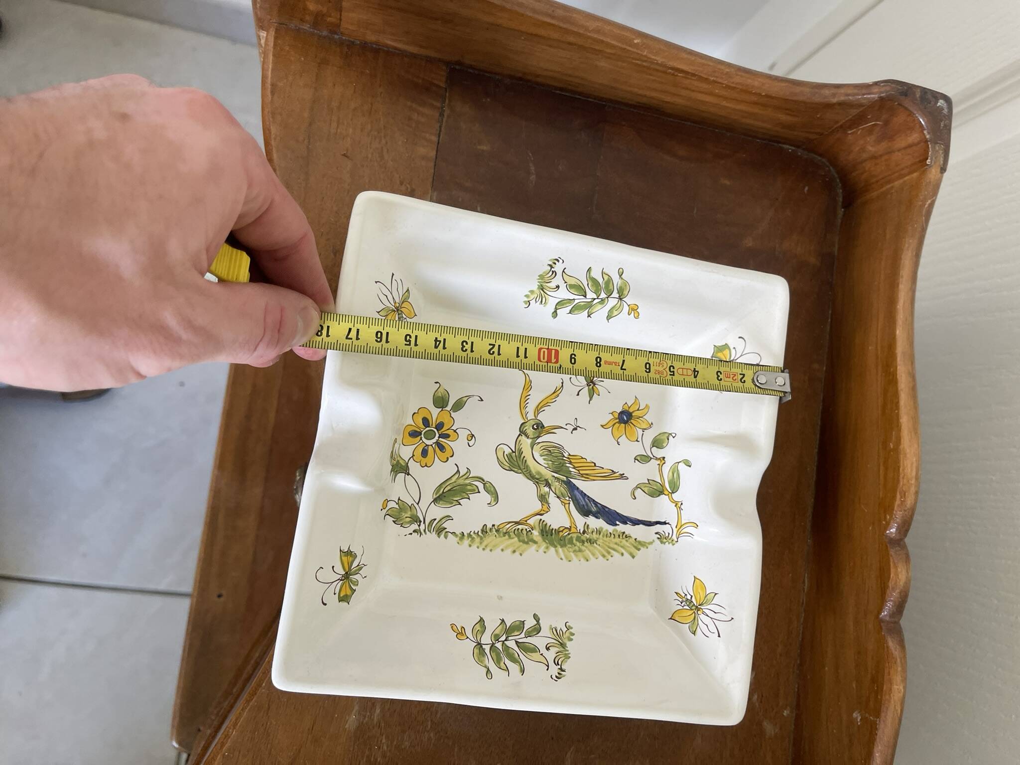 Old Ashtray Pocket Dish Old Moustiers Faience Varages Provence