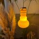 Vintage seventies orange opaline pendant light