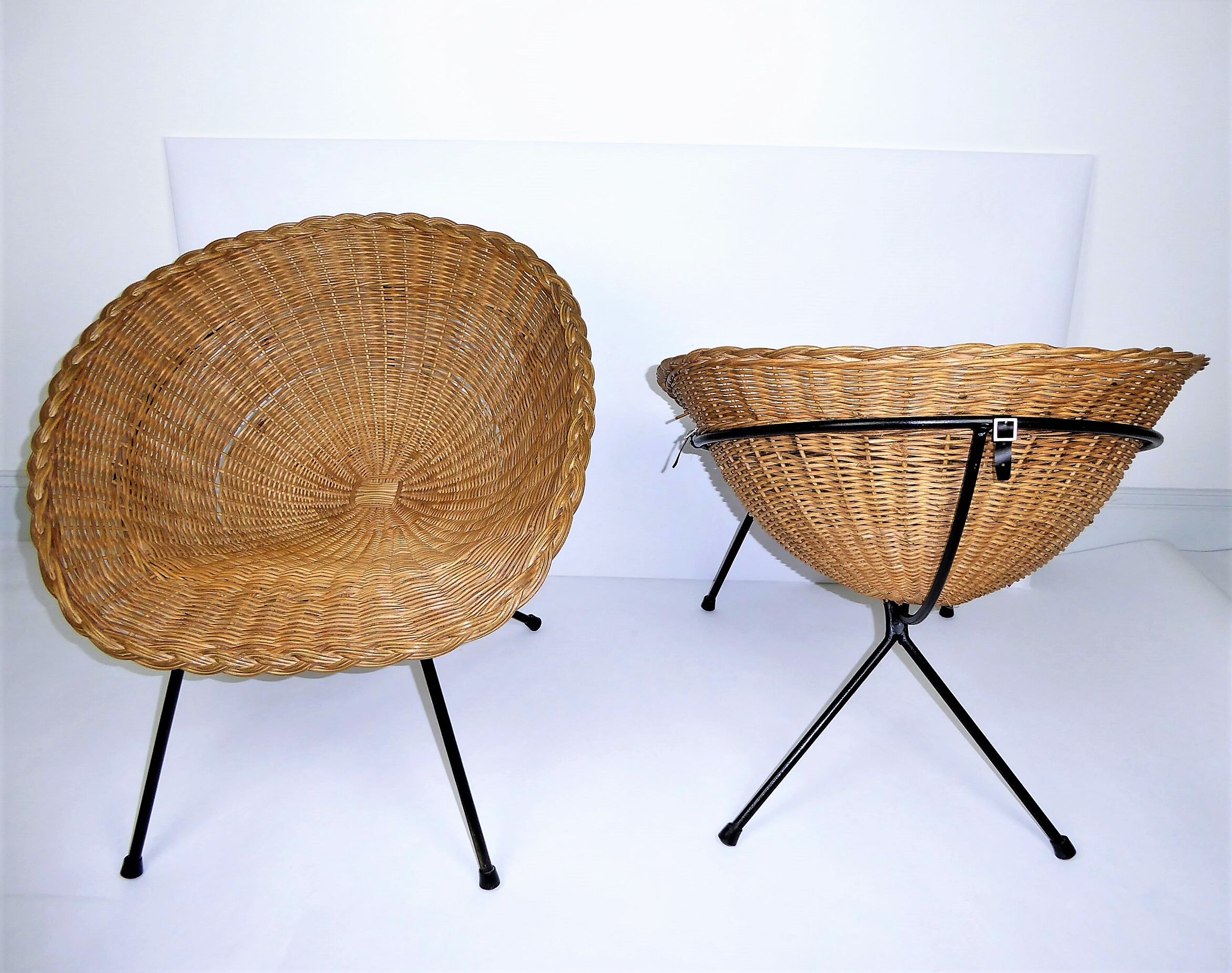 Rattan armchairs 1950