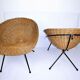 Rattan armchairs 1950