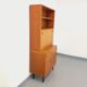 Bookcase cabinet vintage teak and metal storage secretary from the 60s