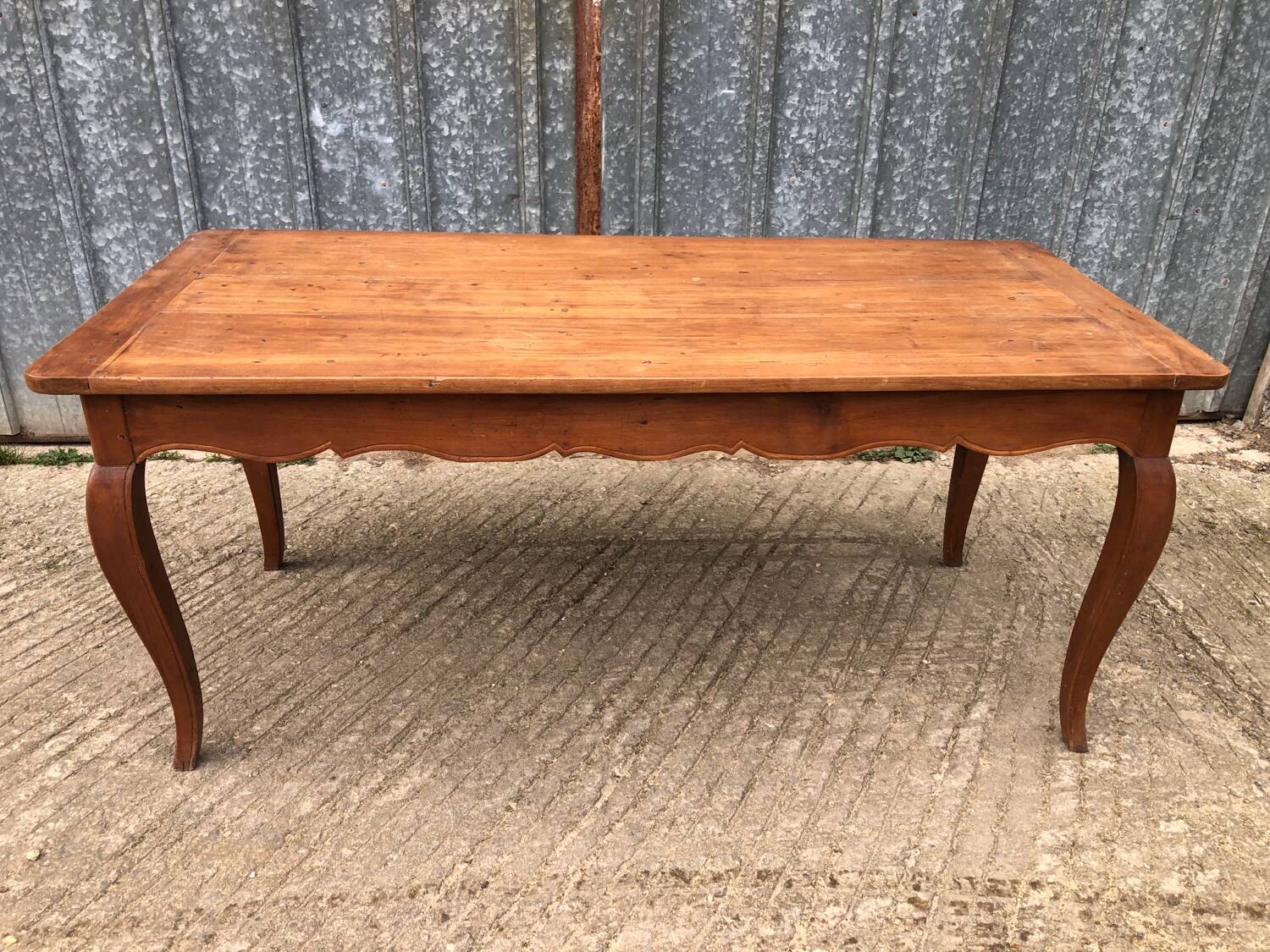 Louis XV style cherry farmhouse table.