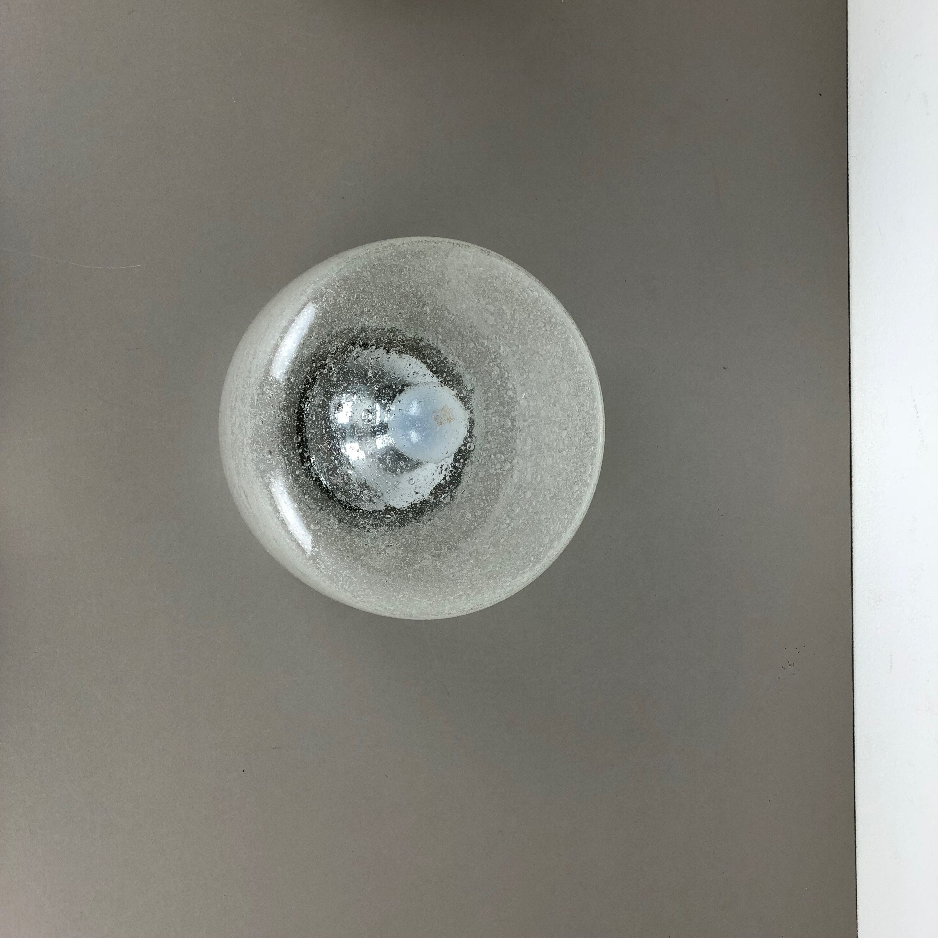 Cone Ice Glass Bubble Wall Light Made by Hillebrand Leuchten, Germany