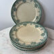 Set of 6 flat plates, ironstone Narcisses Onnaing.
