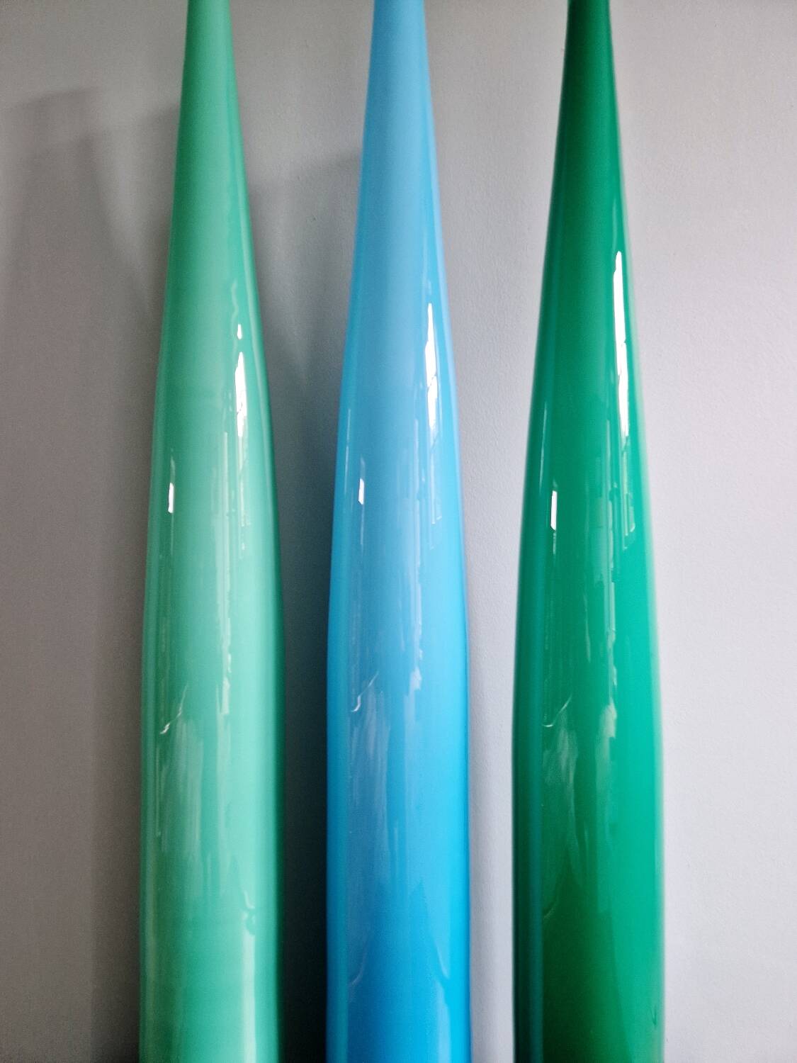Turquoise Murano glass XXL suspension, Alessandro Pianon, 1960