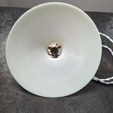 Old hanging lampshade in white opaline Art Deco 1930 Ø 25.5 cm