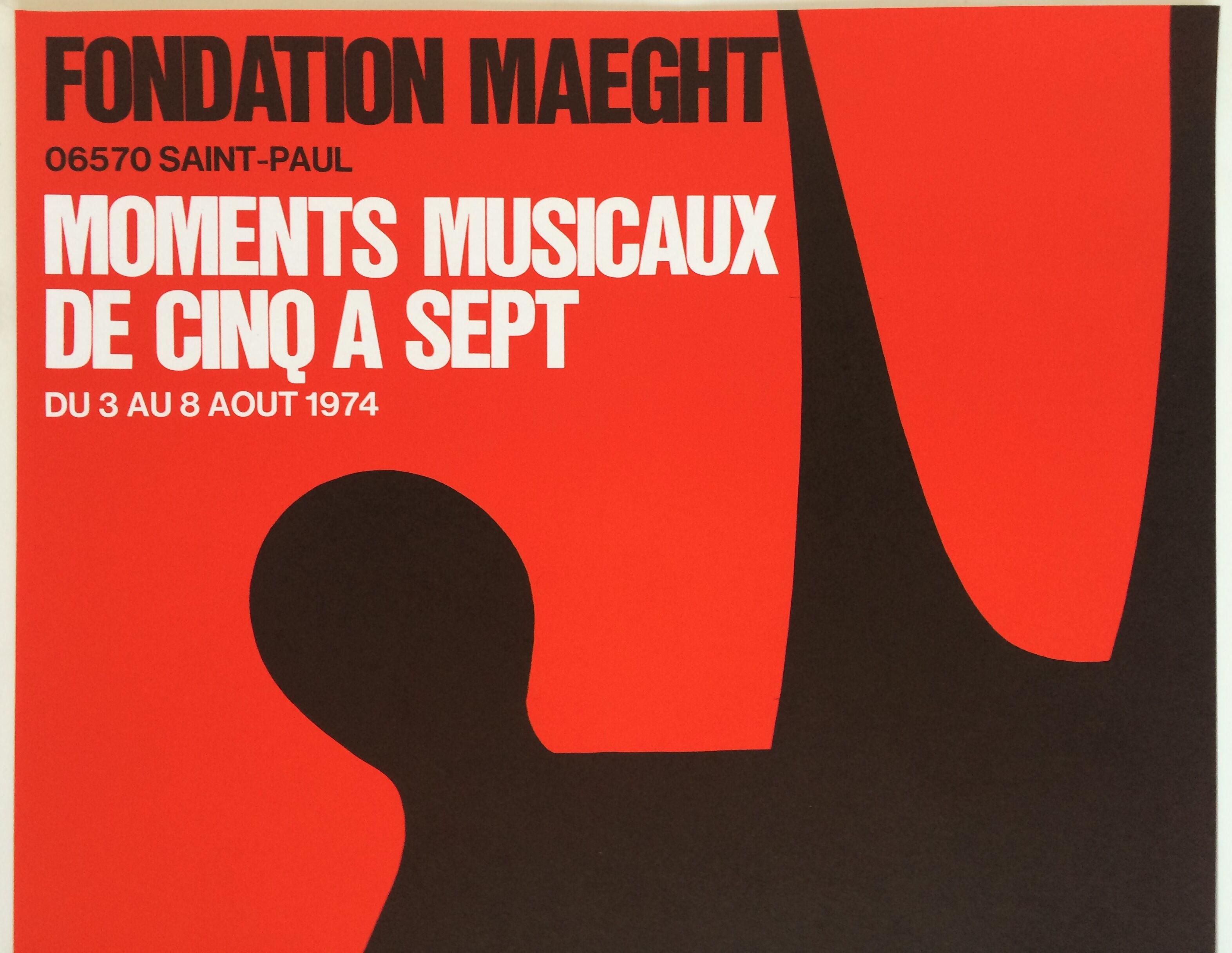 Alexander Calder Maeght Foundation, 1974. Original poster in lithography