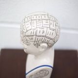 Porcelain bust, Fowler phrenology head, cabinet of curiosities, collection