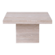Travertine belgium mid-century square coffee table