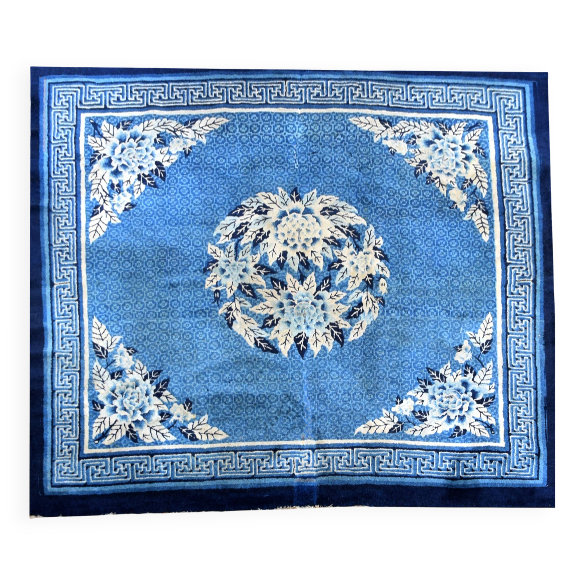 Tapis ancien chinois, Baotou-fin XIXe siècle – 190 x 160 cm -"Galerie Sardj