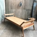 Bed folding a person