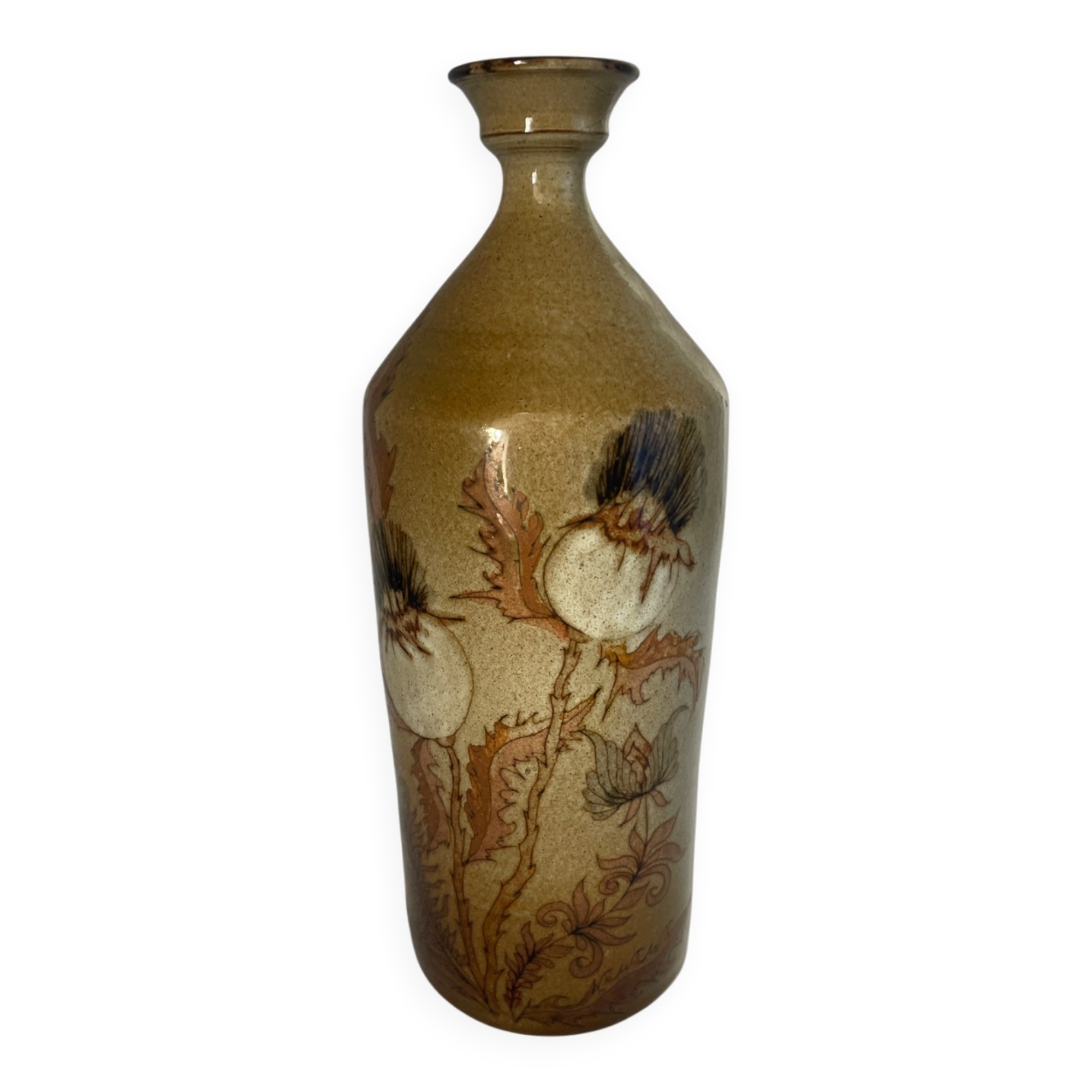 Large soliflore, vase with thistles.