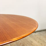 Round Circular Extendable Mid Century Teak Dining Table