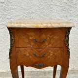 Pair of Louis XV style bedside tables in rosewood