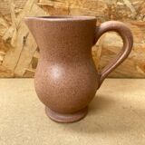 Antique VILLENAUXE Champagne Pitcher in Beige Ceramic Vintage