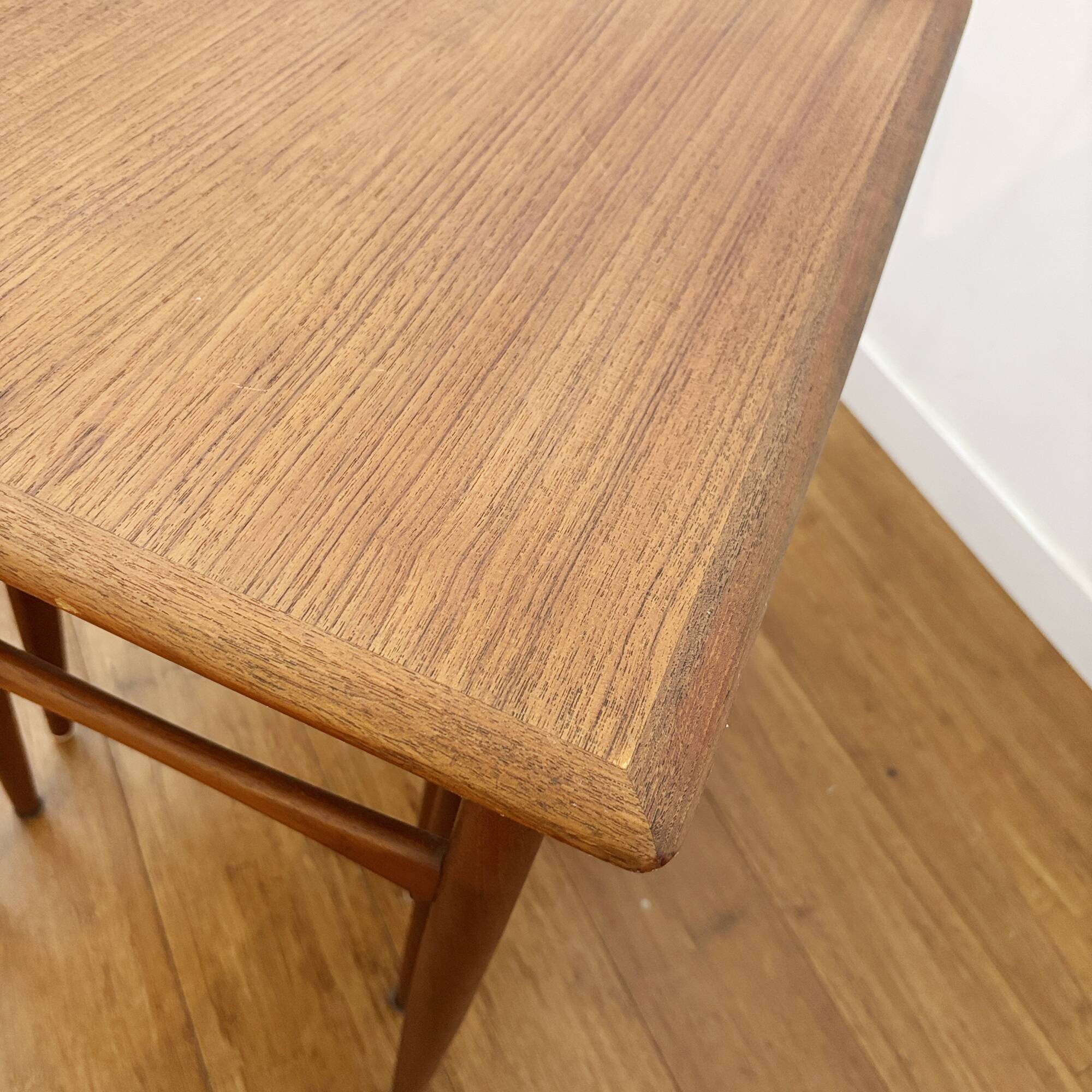 Nest of tables in teak from the 1960s.