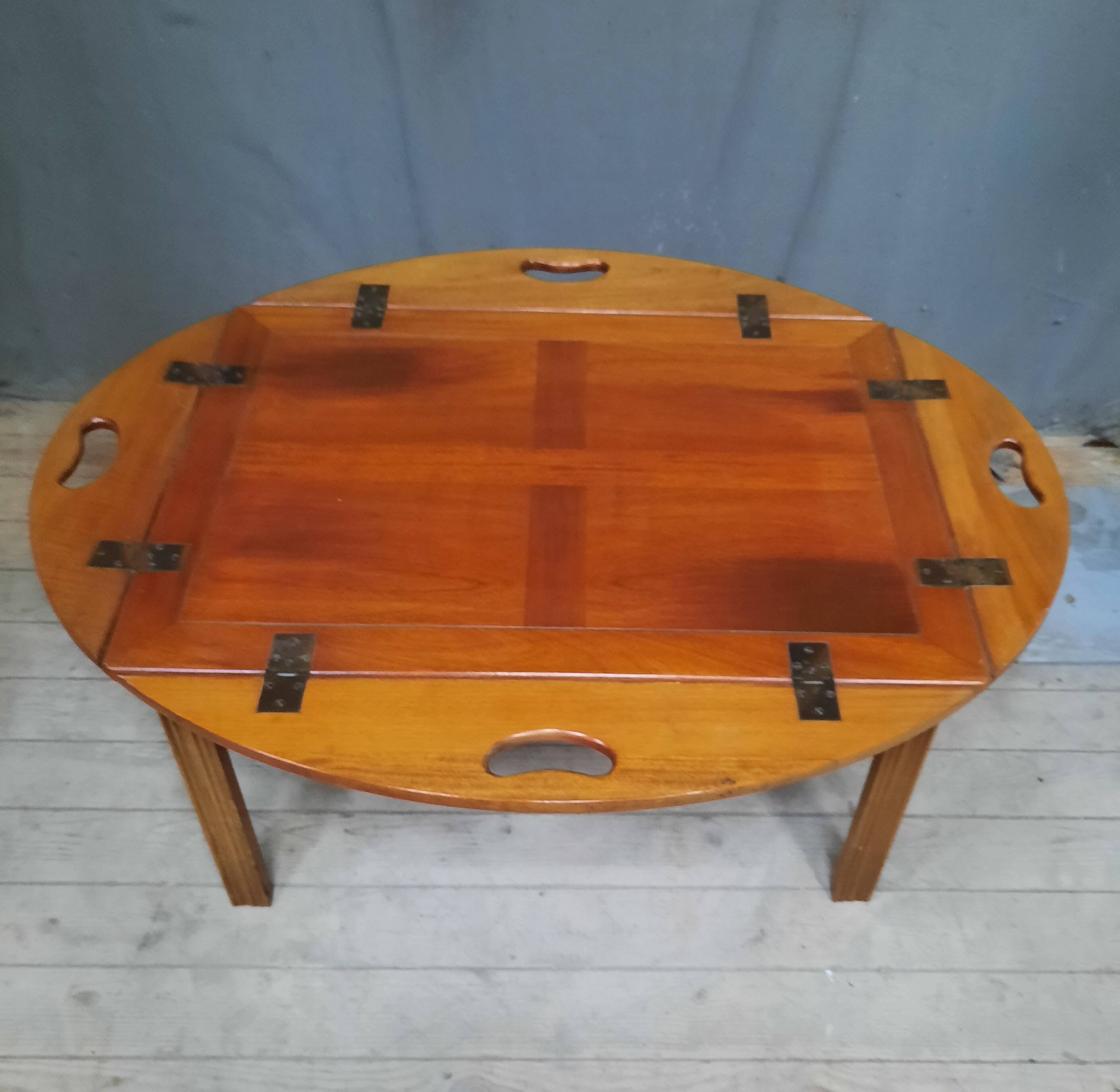 Mahogany boat coffee table