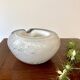 Ashtray made of a mix of bubbled glass and opaque glass, Murano style.
